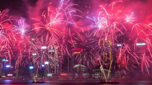 Chinese New Year's Eve celebrations in Hong Kong