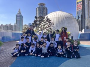 class picture on rooftop