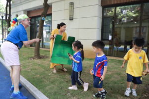 Tiana teaching outside