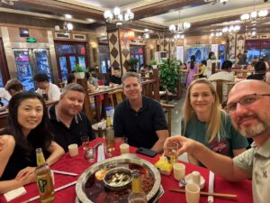 Chengdu teachers at hot pot