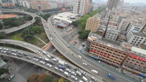 Shenzhen merging traffic