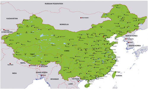 China Map 500x302 