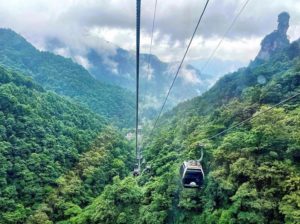 Cable car ride in Zhangjiajie National Forest Park