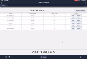 Hackathon GPA Calculator