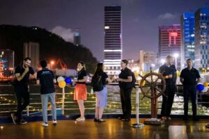 BASIS Teachers and Shenzhen city skyline