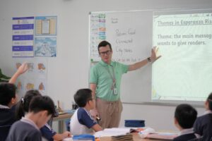 Teaching in classroom