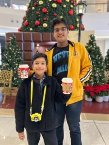 Susheel Singhal, founding faculty with his son