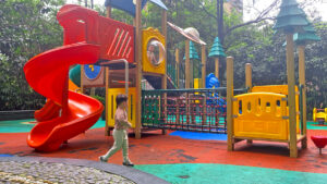 Kids on playground in Guangzhou