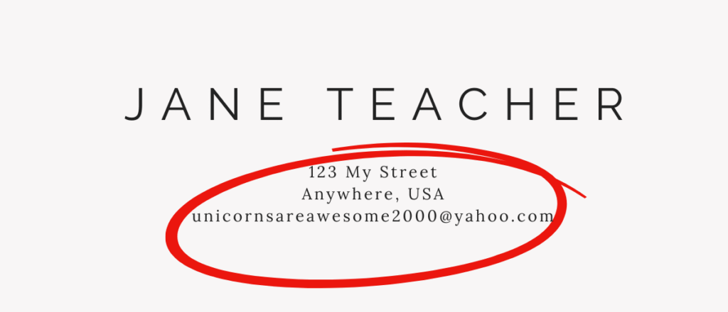 Resume Tips: Clear contact information