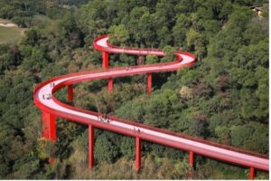 Red Ribbon Bridge in Guangming Shenzhen